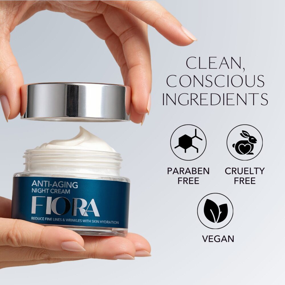 hand opening cream glass jar light background anti-aging