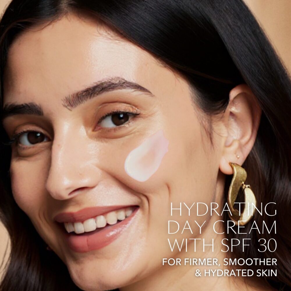 white cream on woman face